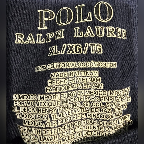 Polo Ralph Lauren Navy Longsleeve Size XL - Picture 2 of 4